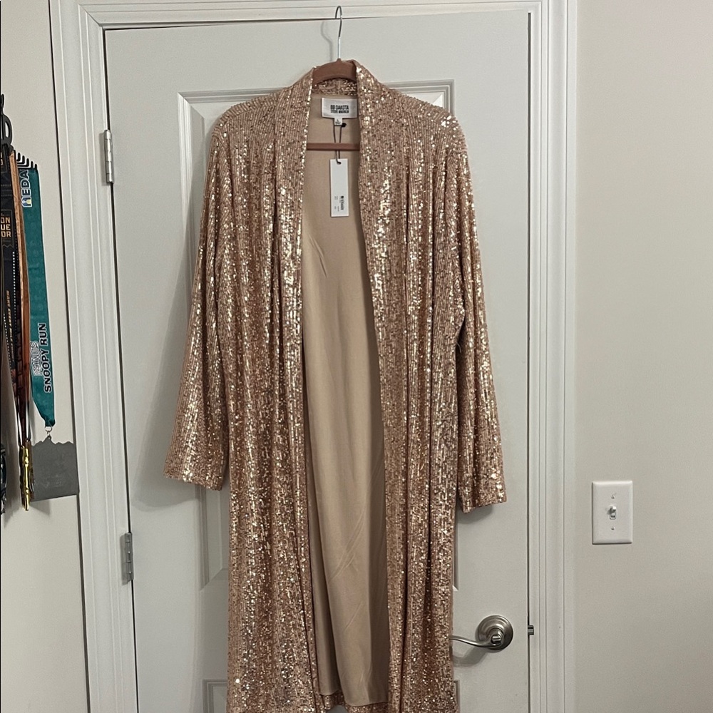 BB Dakota by Steve Madden Rose Gold Sequin Duster